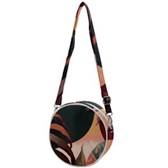 Leaves Foliage Plants Crossbody Circle Bag