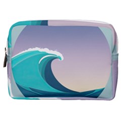 Tsunami Tidal Wave Wave Minimalist Ocean Sea 4 Make Up Pouch (medium) by Wegoenart