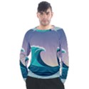 Tsunami Tidal Wave Wave Minimalist Ocean Sea 4 Men s Long Sleeve Raglan Tee View1