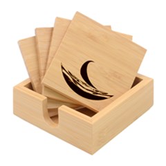 Tsunami Tidal Wave Wave Minimalist Ocean Sea 4 Bamboo Coaster Set