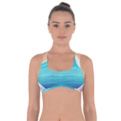 Tsunami Tidal Wave Wave Minimalist Ocean Sea Got No Strings Sports Bra by Wegoenart