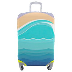 Tsunami Tidal Wave Wave Minimalist Ocean Sea Luggage Cover (medium) by Wegoenart