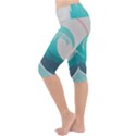 Tidal Wave Ocean Sea Tsunami Wave Minimalist Lightweight Velour Cropped Yoga Leggings View2