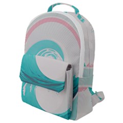 Tidal Wave Ocean Sea Tsunami Wave Minimalist Flap Pocket Backpack (small)