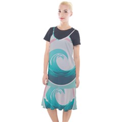 Tidal Wave Ocean Sea Tsunami Wave Minimalist Camis Fishtail Dress by Wegoenart