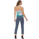 Tidal Wave Ocean Sea Tsunami Wave Minimalist Basic Halter Top View4