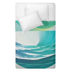 Tsunami Tidal Wave Wave Minimalist Ocean Sea 2 Duvet Cover Double Side (single Size) by Wegoenart