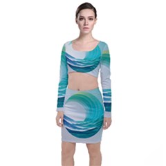 Tsunami Tidal Wave Wave Minimalist Ocean Sea 2 Top And Skirt Sets by Wegoenart