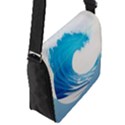 Wave Tsunami Tidal Wave Ocean Sea Water Flap Closure Messenger Bag (S) View2