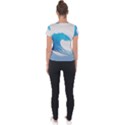 Wave Tsunami Tidal Wave Ocean Sea Water Short Sleeve Sports Top  View2