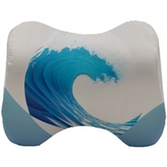 Wave Tsunami Tidal Wave Ocean Sea Water Head Support Cushion by Wegoenart