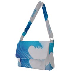 Wave Tsunami Tidal Wave Ocean Sea Water Full Print Messenger Bag (s) by Wegoenart