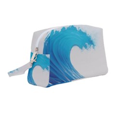 Wave Tsunami Tidal Wave Ocean Sea Water Wristlet Pouch Bag (medium) by Wegoenart