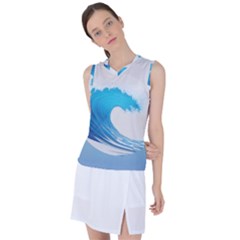 Wave Tsunami Tidal Wave Ocean Sea Water Women s Sleeveless Sports Top by Wegoenart