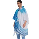 Wave Tsunami Tidal Wave Ocean Sea Water Men s Hooded Rain Ponchos View2