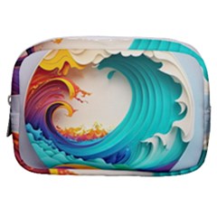 Tsunami Tidal Wave Wave Minimalist Ocean Sea 3 Make Up Pouch (small) by Wegoenart