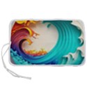 Tsunami Tidal Wave Wave Minimalist Ocean Sea 3 Pen Storage Case (M) View1