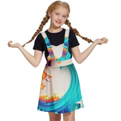 Tsunami Tidal Wave Wave Minimalist Ocean Sea 3 Kids  Apron Dress by Wegoenart