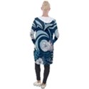 Flowers Pattern Floral Ocean Abstract Digital Art Hooded Pocket Cardigan View2