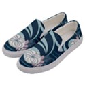 Flowers Pattern Floral Ocean Abstract Digital Art Men s Canvas Slip Ons View2