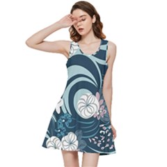 Flowers Pattern Floral Ocean Abstract Digital Art Inside Out Racerback Dress by Wegoenart