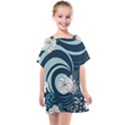 Flowers Pattern Floral Ocean Abstract Digital Art Kids  One Piece Chiffon Dress View1