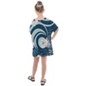 Flowers Pattern Floral Ocean Abstract Digital Art Kids  One Piece Chiffon Dress View2