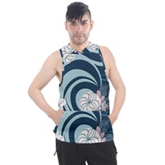 Flowers Pattern Floral Ocean Abstract Digital Art Men s Sleeveless Hoodie by Wegoenart