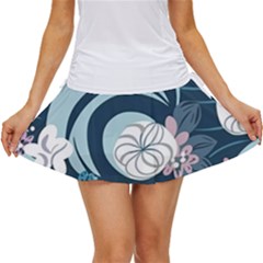 Flowers Pattern Floral Ocean Abstract Digital Art Women s Skort by Wegoenart