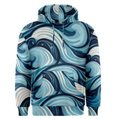 Pattern Ocean Waves Arctic Ocean Blue Nature Sea Men s Core Hoodie by Wegoenart