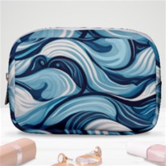 Pattern Ocean Waves Arctic Ocean Blue Nature Sea Make Up Pouch (small) by Wegoenart