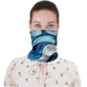 Pattern Ocean Waves Arctic Ocean Blue Nature Sea Face Covering Bandana (Adult) View1