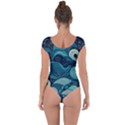 Waves Ocean Sea Abstract Whimsical Abstract Art Short Sleeve Leotard  View2