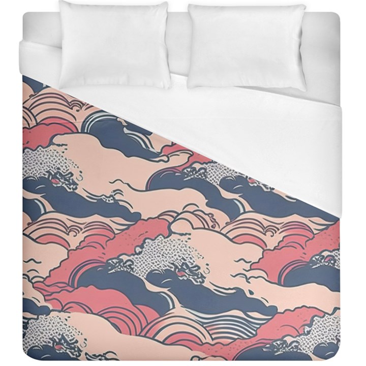 Waves Ocean Sea Water Pattern Rough Seas Duvet Cover (King Size)