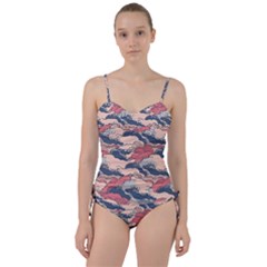 Waves Ocean Sea Water Pattern Rough Seas Sweetheart Tankini Set by Wegoenart