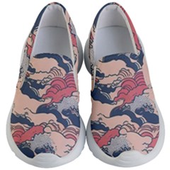 Waves Ocean Sea Water Pattern Rough Seas Kids Lightweight Slip Ons by Wegoenart