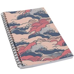 Waves Ocean Sea Water Pattern Rough Seas 5 5  X 8 5  Notebook by Wegoenart