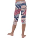 Waves Ocean Sea Water Pattern Rough Seas Kids  Lightweight Velour Capri Leggings  View4