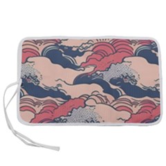 Waves Ocean Sea Water Pattern Rough Seas Pen Storage Case (m) by Wegoenart