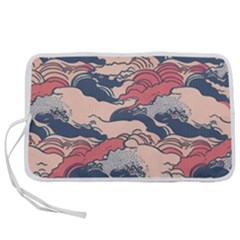 Waves Ocean Sea Water Pattern Rough Seas Pen Storage Case (l) by Wegoenart