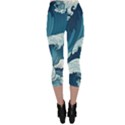 Waves Ocean Sea Pattern Water Tsunami Rough Seas Capri Leggings  View2