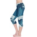 Waves Ocean Sea Pattern Water Tsunami Rough Seas Capri Leggings  View3