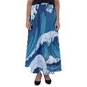 Waves Ocean Sea Pattern Water Tsunami Rough Seas Flared Maxi Skirt View1