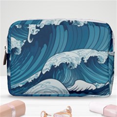 Waves Ocean Sea Pattern Water Tsunami Rough Seas Make Up Pouch (medium) by Wegoenart