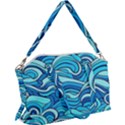 Pattern Ocean Waves Blue Nature Sea Abstract Canvas Crossbody Bag View1