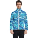 Pattern Ocean Waves Blue Nature Sea Abstract Men s Bomber Jacket View1