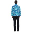 Pattern Ocean Waves Blue Nature Sea Abstract Men s Bomber Jacket View4