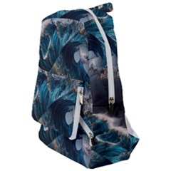 Tsunami Waves Ocean Sea Water Rough Seas Nature Travelers  Backpack by Wegoenart