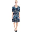 Tsunami Waves Ocean Sea Water Rough Seas Nature Wrap Up Cocktail Dress View1