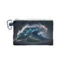 Tsunami Waves Ocean Sea Water Rough Seas Nature Canvas Cosmetic Bag (Small) View1